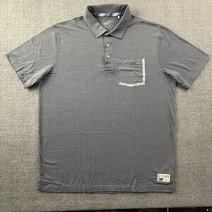 Puma Polo Shirt Adult Large Gray Short Sleeve Active Athleisure Casual Men's